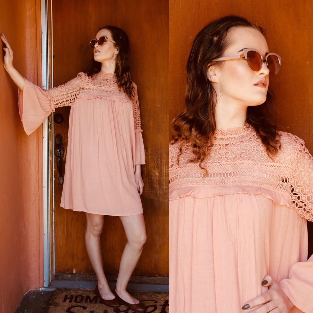 70s inspired crochet dress